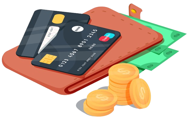 cash and credit cards icon